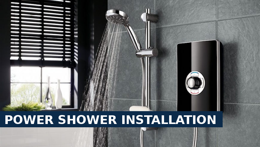 Power shower installation North Cheam